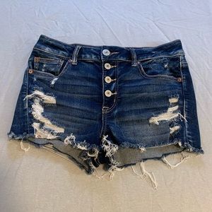 American eagle outfitters womens high rise denim short shorts size 8